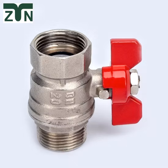 バタフライハンドル付き真鍮ガスボールウォーターバルブ、En331規格